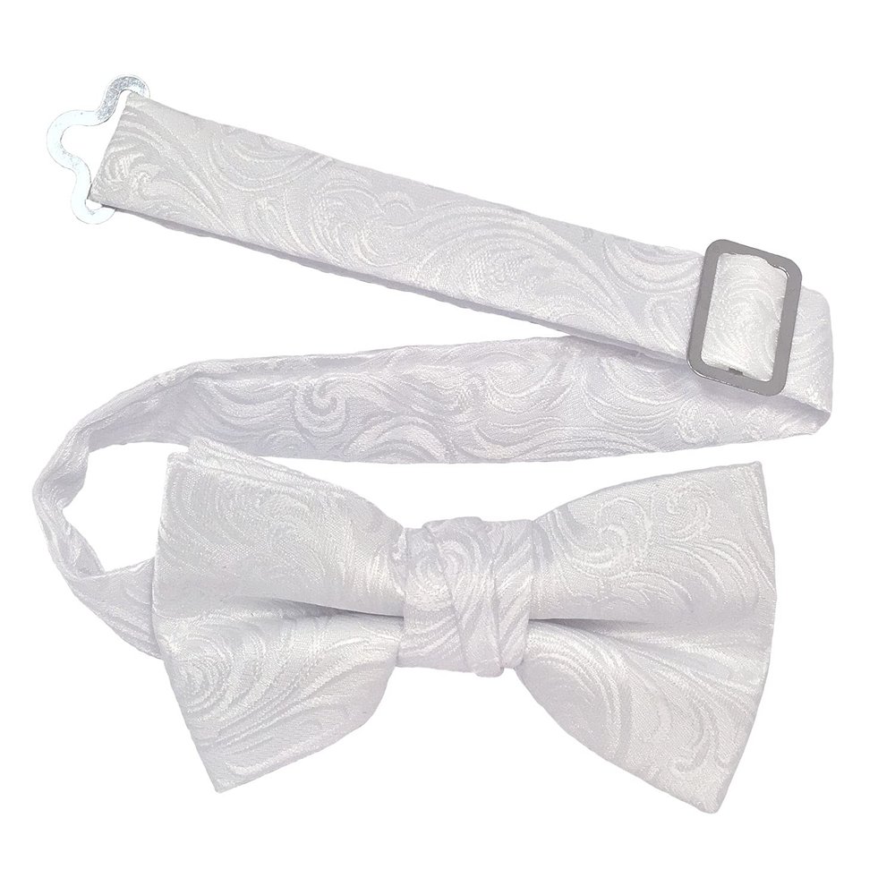 Spencer J's Mens and Boys Pre-Tied Bowtie Large Variety of Colors (Imperial White, Boys (Age 0-7))