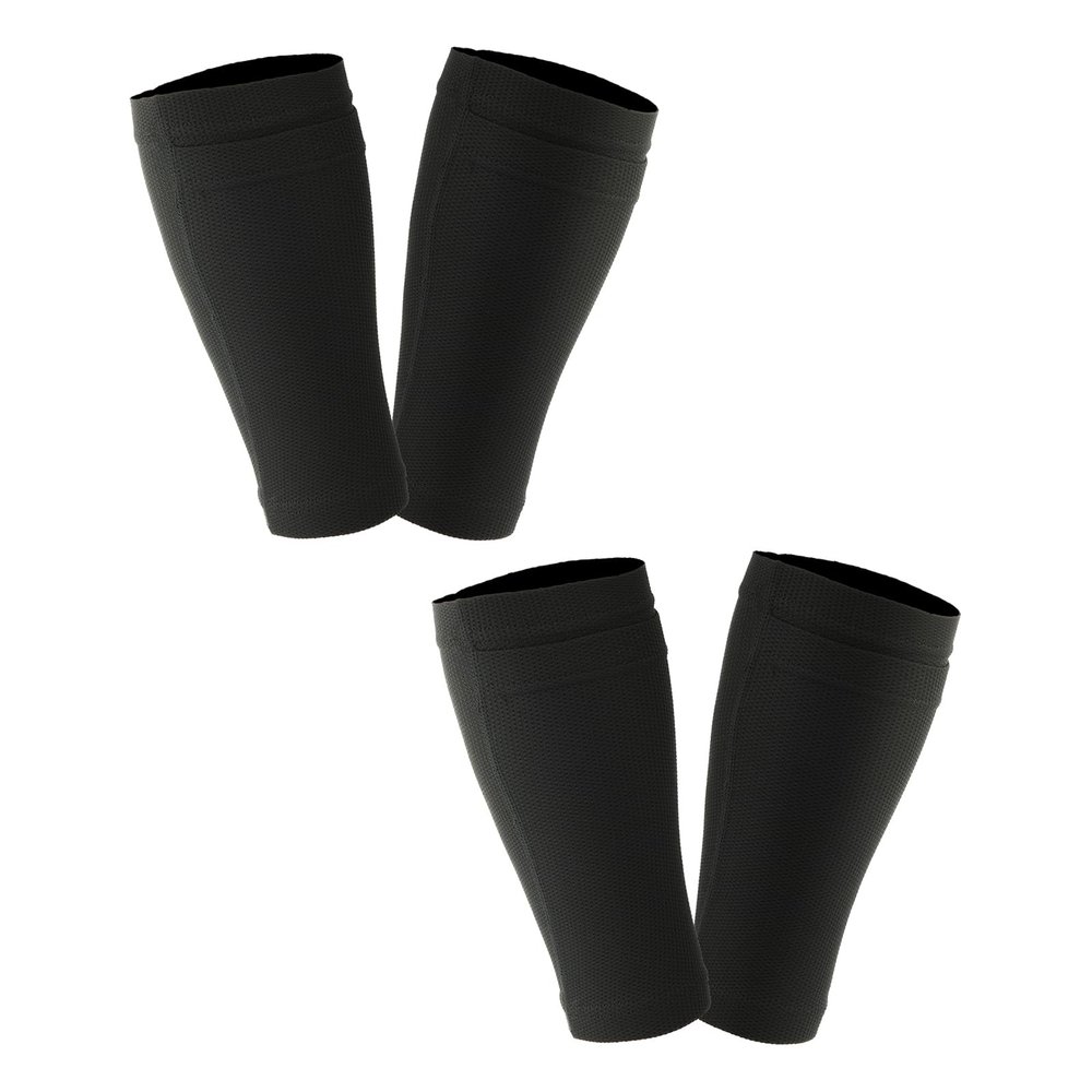 Cosmos 2 Pairs Shin Guard Sleeves Soccer Guard Sleeves for Soccer Sports, Black Color