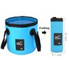 2 Pack Collapsible Buckets,Camping Water Storage Container 5 Gallon(20L) Portable Folding Bucket Wash Basin for Traveling Hiking Fishing Boating Gardening(Blue) view 2