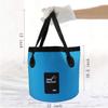 2 Pack Collapsible Buckets,Camping Water Storage Container 5 Gallon(20L) Portable Folding Bucket Wash Basin for Traveling Hiking Fishing Boating Gardening(Blue) view 3