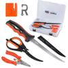 RUNCL Fishing Fillet Knife Combo Set, Fishing Tools Kit With 6" Fillet Knife, Scissors, Sharpener, Fishing Pliers and 3600 Tackle Box view 1