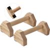 Push-up Stand, 2 PCS Wood Pushup Bars Non-Slip Base Exercise Home Workout Equipment, 30CM Wooden Parallettes Handle Stands Grip for Men Strength Training, Planks Calisthenics view 1