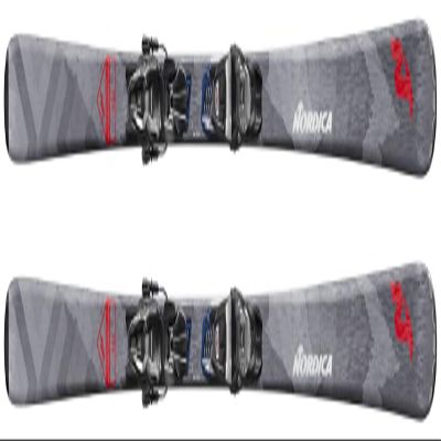 NORDICA Men Navigator 75 Ca with Tp2 Compact 10 Fdt Binding Skis, Color: Black/Red, Size: 174 (0A0288SA001-174)
