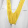 ACSUSS Women's One Piece Deep V-Neck Sling Shot Halter Monokini Bikini Thong Swimsuit Teddy 2# Yellow One Size view 2
