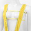 ACSUSS Women's One Piece Deep V-Neck Sling Shot Halter Monokini Bikini Thong Swimsuit Teddy 2# Yellow One Size view 3