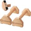 Push-up Stand, 2 PCS Wood Pushup Bars Non-Slip Base Exercise Home Workout Equipment, 30CM Wooden Parallettes Handle Stands Grip for Men Strength Training, Planks Calisthenics view 1