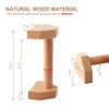 Push-up Stand, 2 PCS Wood Pushup Bars Non-Slip Base Exercise Home Workout Equipment, 30CM Wooden Parallettes Handle Stands Grip for Men Strength Training, Planks Calisthenics view 2