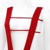 ACSUSS Women's One Piece Deep V-Neck Sling Shot Halter Monokini Bikini Thong Swimsuit Teddy 2# Red One Size view 2