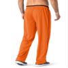 MAGNIVIT Men's Activewear Pants Open Bottom Traning Jogging Track Pant with Pockets Orange/Black view 2