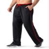 MAGNIVIT Men's Sweatpants Mens Athletic Pants Lightweight Wide Leg Exercise Lounge Pants Loose Fit Black/Red view 1