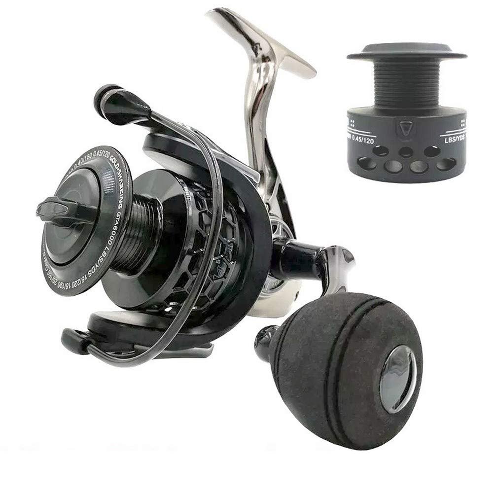 14+1BB Power Handle CNC Aluminum Spool Gear Ratio 5.5:1 Aluminum Spinning Reel #3000 #3000 #3000 Azing Egging Jigging SUP Kayak Fishing Lures Fishing Tackle Fishing Reel Spinning Reel Fishing Rod Rod