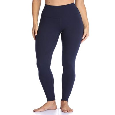 Colorfulkoala Women's High Waisted Tummy Control Workout Leggings Full Length Ultra Soft Yoga Pants 28" (XS, Navy)