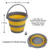2 Pack Collapsible Plastic Bucket with 1.32 Gallon (5L) Each, Foldable Round Tub, Space Saving Outdoor Waterpot for Garden or Camping, Portable Fishing Water Pail view 2