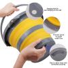 2 Pack Collapsible Plastic Bucket with 1.32 Gallon (5L) Each, Foldable Round Tub, Space Saving Outdoor Waterpot for Garden or Camping, Portable Fishing Water Pail view 3