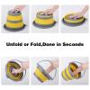 2 Pack Collapsible Plastic Bucket with 1.32 Gallon (5L) Each, Foldable Round Tub, Space Saving Outdoor Waterpot for Garden or Camping, Portable Fishing Water Pail view 4