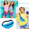 Weewooday 7 Pieces Neon Fanny Pack 80s Party Waist Bag Adjustable Waist 2 Zipper Travel Running Fanny Pack for Rave Party Women view 2