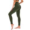 High Waisted Leggings for Women - No See Through Tummy Novelty Workout Yoga Pants with Pockets Reg & Plus Army Green view 1