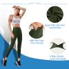High Waisted Leggings for Women - No See Through Tummy Novelty Workout Yoga Pants with Pockets Reg & Plus Army Green view 3
