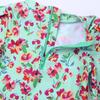 Hansber Infant Baby Girls One Piece Swimsuit Long Sleeves Floral Printed Ruffles Rash Guard Swimwear Light Green 0-3 Months view 4