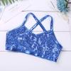 Hansber Kids Girls 2Pcs Sequins Gymnastics/Dance/Swim Sports Outfits Racer Back with Bottoms Tankini Swimsuit Light_Blue 5-6 view 3