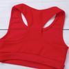 Hansber Kids Girls Dacncing Activewear Two Piece Sports Outfit Solid Racer Back Crop Tops with Booty Shorts Red 3-4 view 4