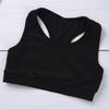 Hansber Kids Girls Dacncing Activewear Two Piece Sports Outfit Solid Racer Back Crop Tops with Booty Shorts Black 10-12 view 3
