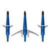 Swhacker Levi Morgan Series 2-Blade Blade-Lock Broadheads, 2.5 Cut, Blue, 3-Pack | Practice-Safe Blade-Lock Feature view 1