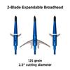 Swhacker Levi Morgan Series 2-Blade Blade-Lock Broadheads, 2.5 Cut, Blue, 3-Pack | Practice-Safe Blade-Lock Feature view 2