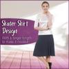 Kosher Casual Women's Mid-Knee Length Full A-Line Skater Skirt Medium Dark Navy view 2