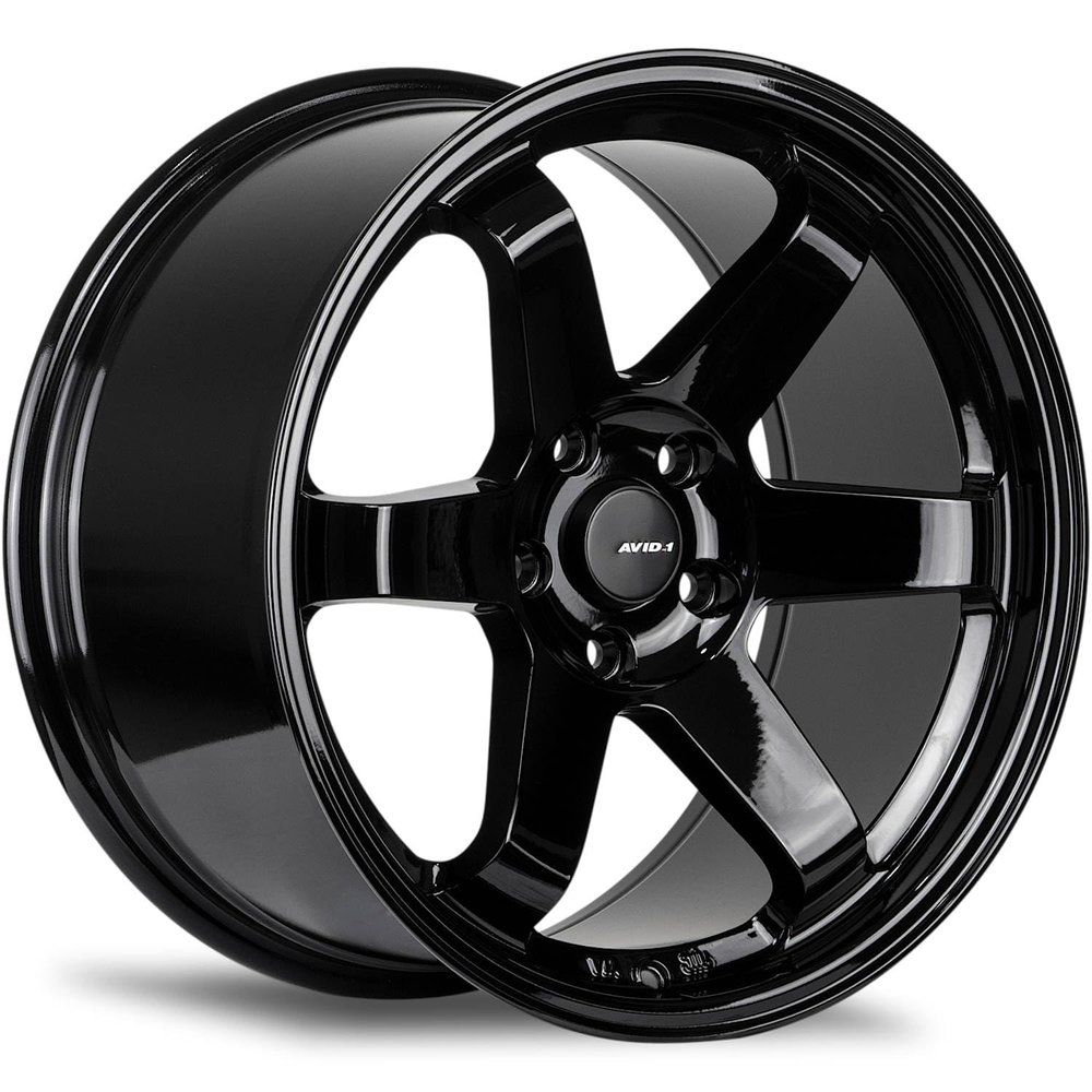 AVID.1 AV-06 Gloss Black 18x8.5 Custom Wheel Fits 5x114 Bolt Pattern with +35 Offset Lightweight Performance Alloy Wheel Aggressive Street Style & Track-Ready Car Accessories