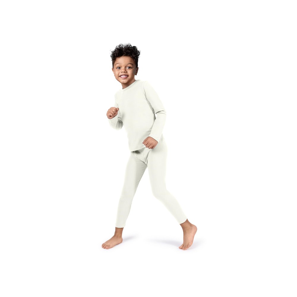 Rocky Thermal Underwear Kids, Boys Thermal Underwear Set Long Johns Thermals Kids Base Layer kid thermals top bottom set Boys Winter Clothes Shirt & Pants, Ski/Extreme Cold (White, X-Large)