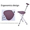 Travel Foldable Crutch Walking AidsOld Man with Seat Walking Stick Mountaineering Climbing Stool5 Files Height Adjustable ALGFree (Size : A) view 4