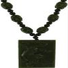 2.4" China Certified Jewelry Nature Hetian Nephrite Jade Auspicious Tiger and 18 Arhat Necklace Pendants view 1