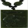 2.4" China Certified Jewelry Nature Hetian Nephrite Jade Auspicious Tiger and 18 Arhat Necklace Pendants view 2