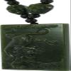 2.4" China Certified Jewelry Nature Hetian Nephrite Jade Auspicious Tiger and 18 Arhat Necklace Pendants view 4