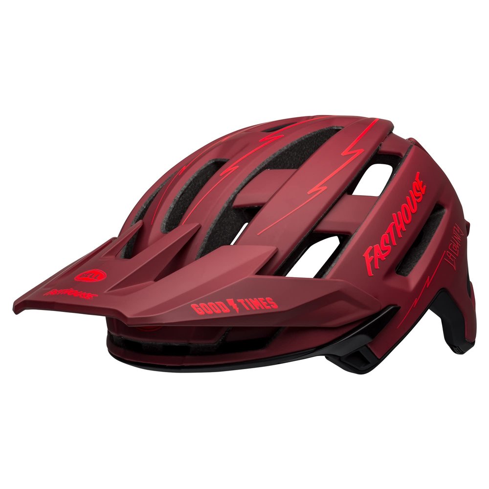 BELL Super Air Spherical Bike Helmet - Fasthouse Matte Red/Black Small