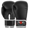 Be Smart Kids Boxing Gloves 4oz 6oz Training Gloves for Children Sparring Boxing Gloves Junior Training Mitts Punch PU Leather MMA Youth (Black Plain/White, 6Oz) view 3