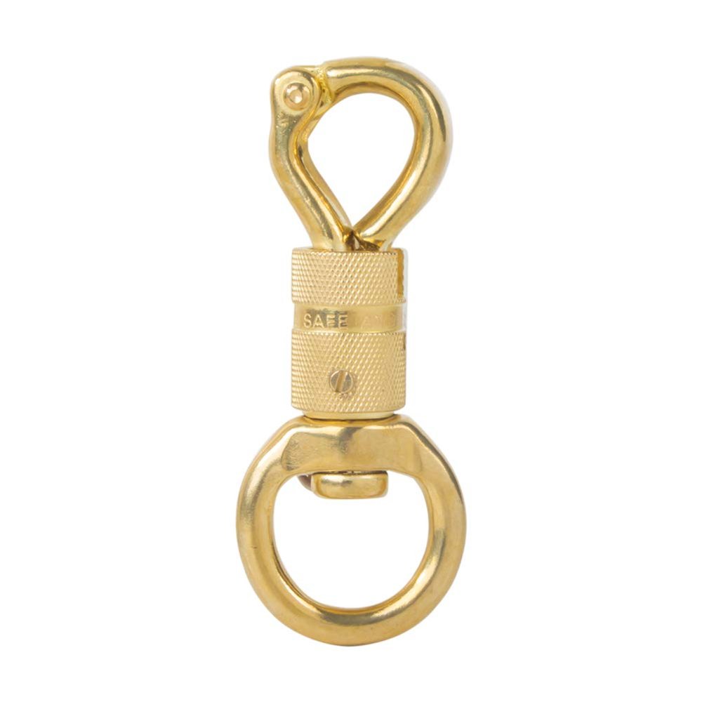 AOWESM Solid Brass Panic Snap 1-1/8 Inch X 4-1/4 Inch Quick Release with Round Swivel and Twist Body (1 Piece)