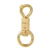 AOWESM Solid Brass Panic Snap 1-1/8 Inch X 4-1/4 Inch Quick Release with Round Swivel and Twist Body (1 Piece) view 1
