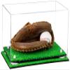 Better Display Cases Acrylic Baseball Catchers Glove Display Case with Clear Case, White Risers and Turf Base (A011/V16) view 1