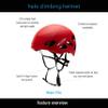 TRANGO Halo Breathable Helmet | Rock Climbing Gear, (Medium/Large, Red) view 2