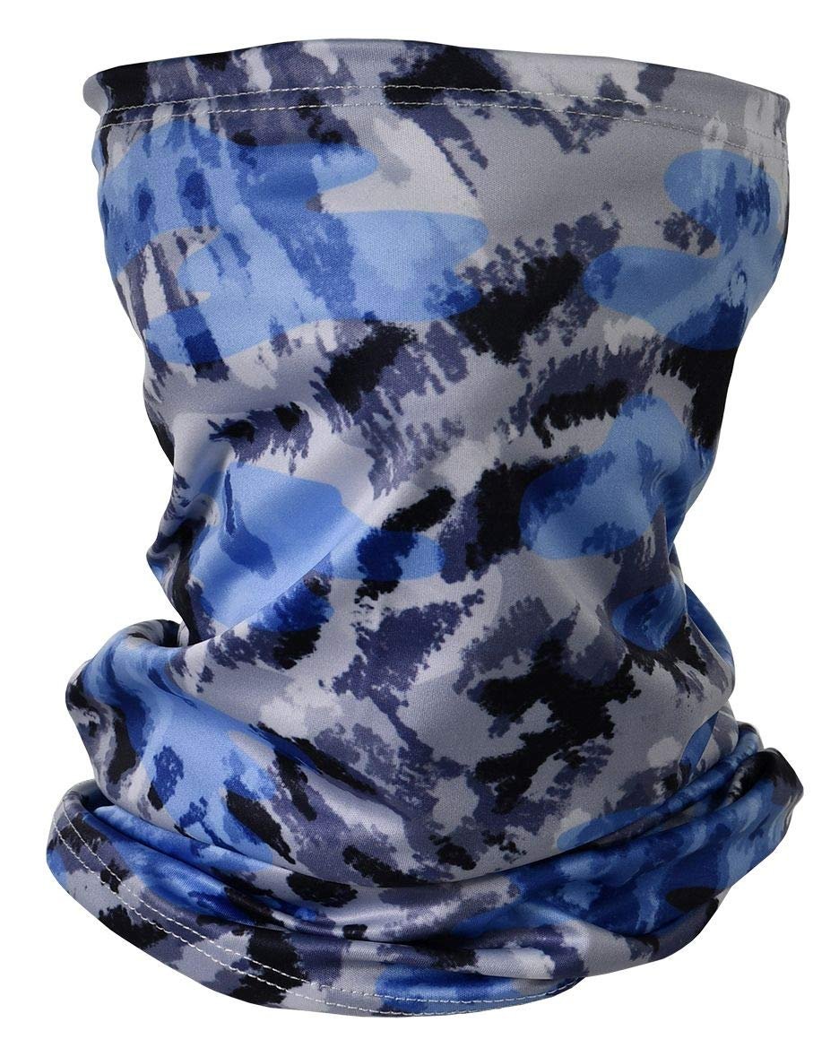 iscream Child's Tie Dye Blues Gaiter Face Cover for Allergies, Dust and Outdoor Activity