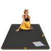 Large Yoga Mat 6'x4'x8mm Extra Thick, Durable, Non-Slip & Odorless Barefoot Exercise and Premium Fitness Home Gym Flooring Mat by ActiveGear - Black view 1