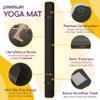 Large Yoga Mat 6'x4'x8mm Extra Thick, Durable, Non-Slip & Odorless Barefoot Exercise and Premium Fitness Home Gym Flooring Mat by ActiveGear - Black view 2