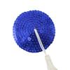 JUMISEE Reusable Adhesive Nipple Covers Pasties, Shiny Sequin Silicone Round-Shaped Breast Petals Bra with Tassel (Blue) view 4