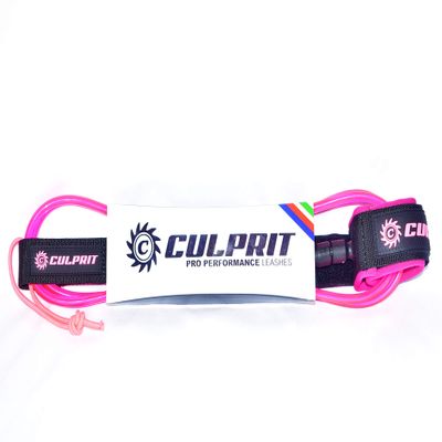 Culprit Surf ProPerformance SUP and Surfboard Knee Leashes (Neon Pink, 10ft)