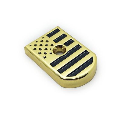 2 X Custom for Beretta 92 96 INOX Magazine Floor Base Plate 9mm .40 Gold Plated US Flag