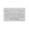 Laluminter Engraved Wallet Card Inserts for Husband Boyfriend Him, Anniversary Metal Gifts, Mini Love Note for Wife Girlfriend Her, Romantic Valentines Christmas Presents view 1