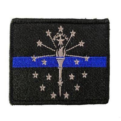 Stevens Tactical Shop Subdued Indiana State Flag Thin Blue Line Patch