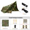 FREE SOLDIER Camping Tarp Waterproof Portable Multifunctional Outdoor Camping Traveling Awning Backpacking Shelter Rain Tarp (Camo 1010.5ft) view 2